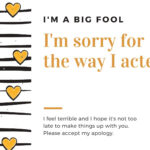 Free Printable, Customizable Apology Card Templates | Canva Throughout Free Printable Apology Cards