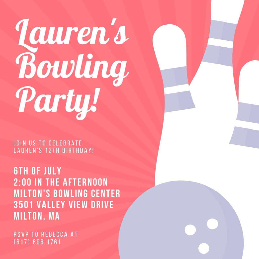 Free Printable, Customizable Bowling Invitation Templates | Canva Throughout Free Printable Bowling Birthday Party Invitations Free Printable, Customizable Bowling Invitation Templates | Canva Throughout Free Printable Bowling Birthday Party Invitations