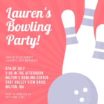 Free Printable, Customizable Bowling Invitation Templates | Canva Throughout Free Printable Bowling Birthday Party Invitations