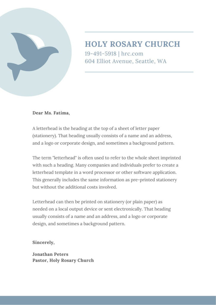 Free Printable Religious Letterhead