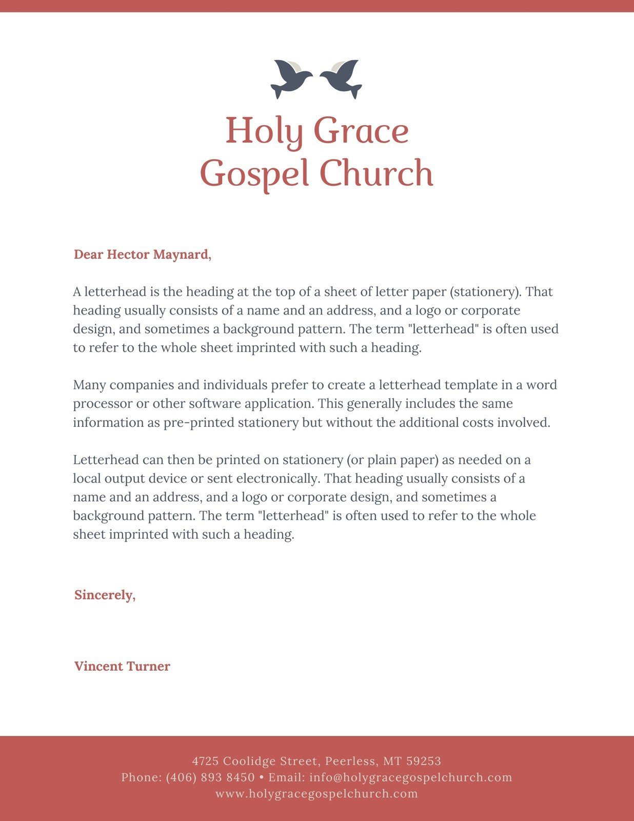 Free, Printable, Customizable Church Letterhead Templates | Canva for Free Printable Religious Letterhead