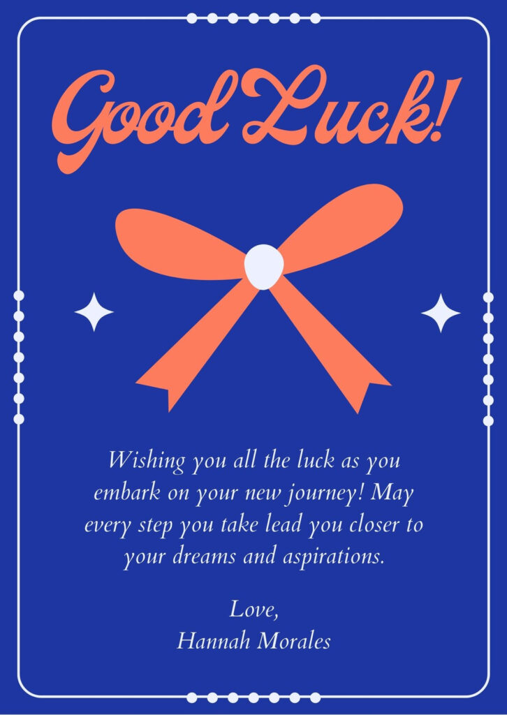 Free Printable, Customizable Good Luck Card Templates | Canva Within Free Printable Good Luck Cards
