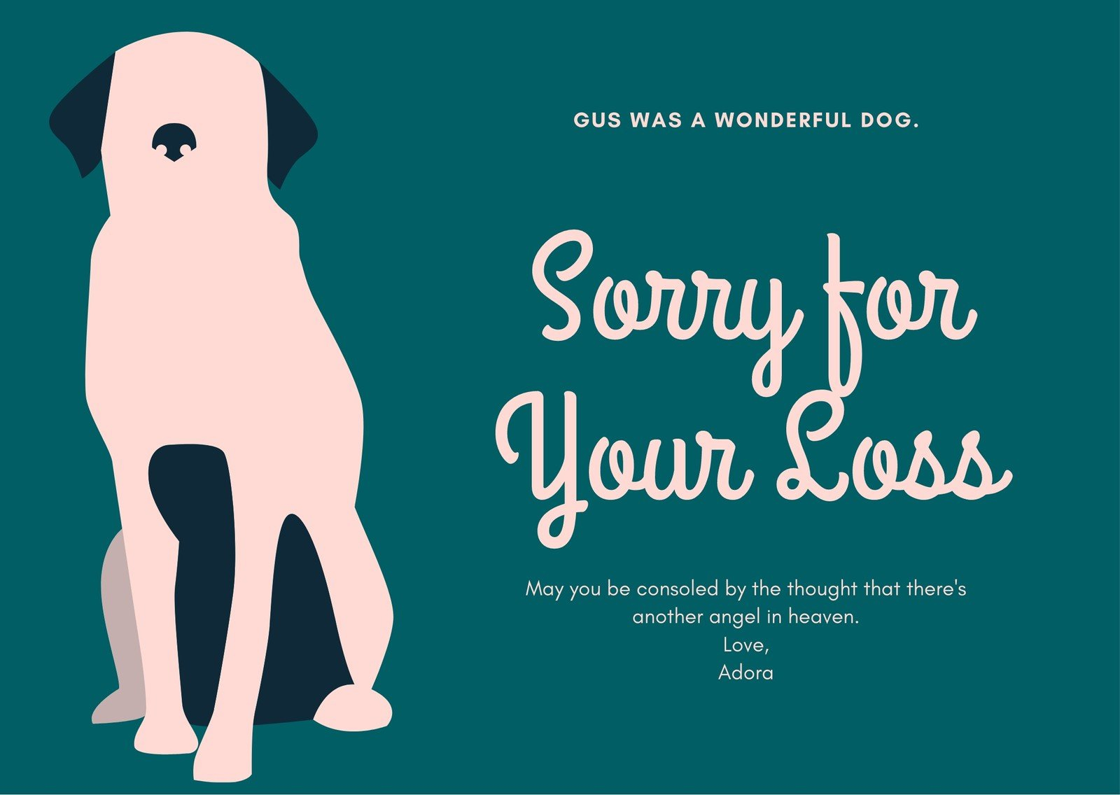 Free, Printable, Customizable Pet Sympathy Card Templates | Canva in Free Printable Sympathy Cards For Dogs