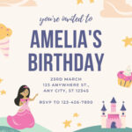 Free, Printable, Customizable Princess Invitation Templates | Canva For Free Princess Printable Invitations