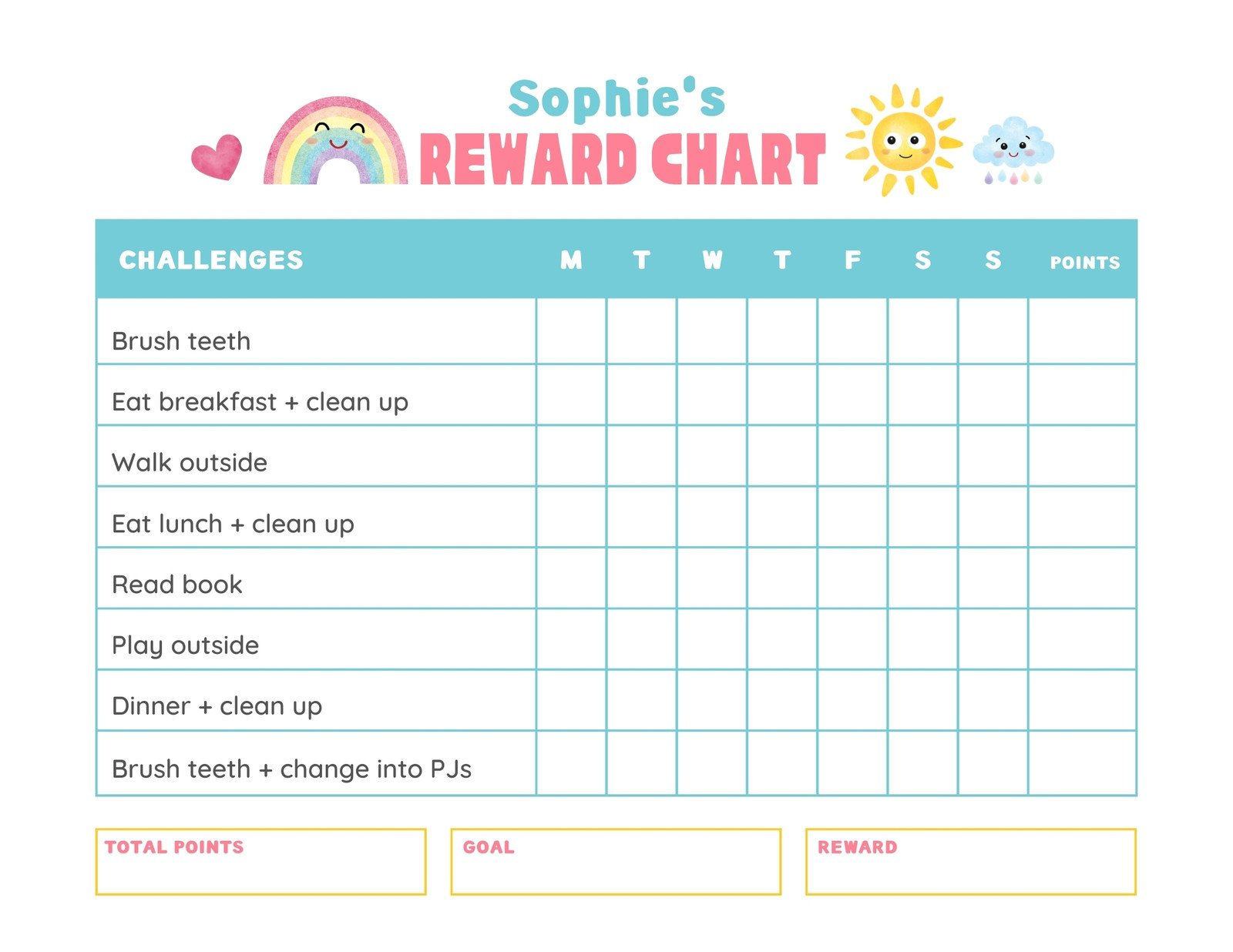 Free Printable, Customizable Reward Chart Poster Templates | Canva in Free Printable Incentive Charts For Teachers
