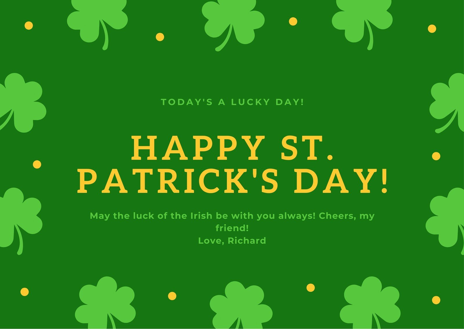 Free Printable, Customizable St. Patrick&amp;#039;S Day Card Templates | Canva in Free Printable St Patrick&amp;amp;#039;s Day Card