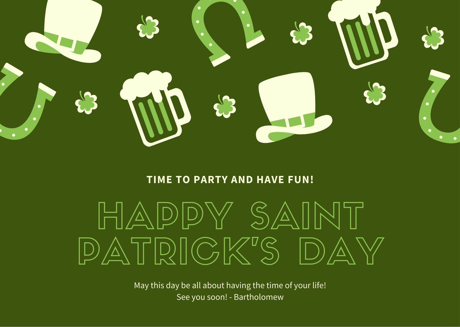 Free Printable, Customizable St. Patrick&amp;#039;S Day Card Templates | Canva with Free Printable St Patrick&amp;#039;S Day Card
