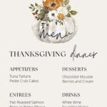 Free Printable, Customizable Thanksgiving Menu Templates | Canva Inside Free Printable Thanksgiving Menu Template