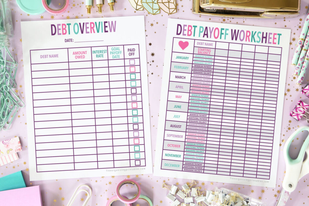 Free Printable Debt Payoff Planner | Free Organizing Printables For Free Printable Debt Payoff Worksheet Free Printable Debt Payoff Planner | Free Organizing Printables For Free Printable Debt Payoff Worksheet