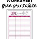 Free Printable Debt Snowball Worksheet   Making Frugal Fun Intended For Free Printable Debt Snowball Worksheet