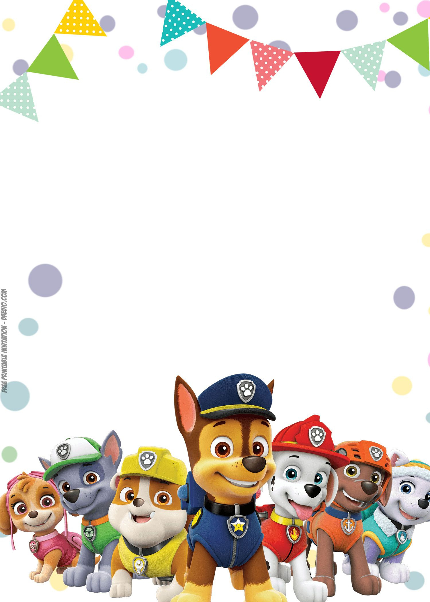 Free Printable Delighted Dogs Invitation Templates regarding Free Printable Paw Patrol Invitations