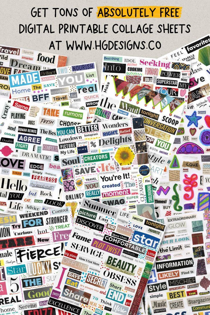 Free Printable Digital Collage Sheets in Free Printable Digital Collage Sheets