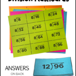 Free Printable Division Flash Cards 0 12 With Answers On The Back Throughout Free Printable Division Flash Cards
