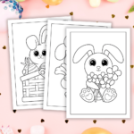Free Printable Easter Bunny Coloring Pages: 8 Sheets   The Benson Regarding Free Printable Easter Images
