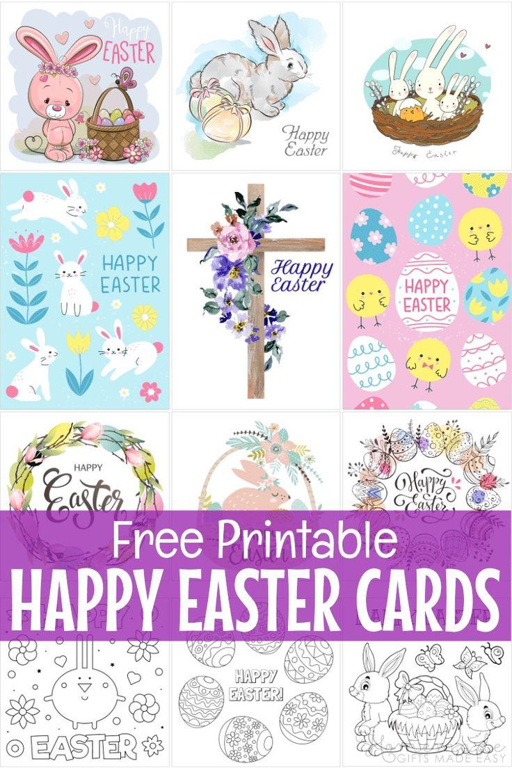Free Printable Easter Cards &amp;amp; Easter Card Templates To Color inside Free Printable Easter Cards