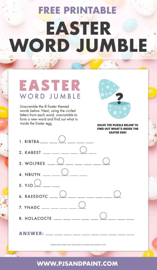Free Printable Easter Word Jumble Pjs And Paint Throughout Free Printable Jumble Word Games Free Printable Easter Word Jumble Pjs And Paint Throughout Free Printable Jumble Word Games