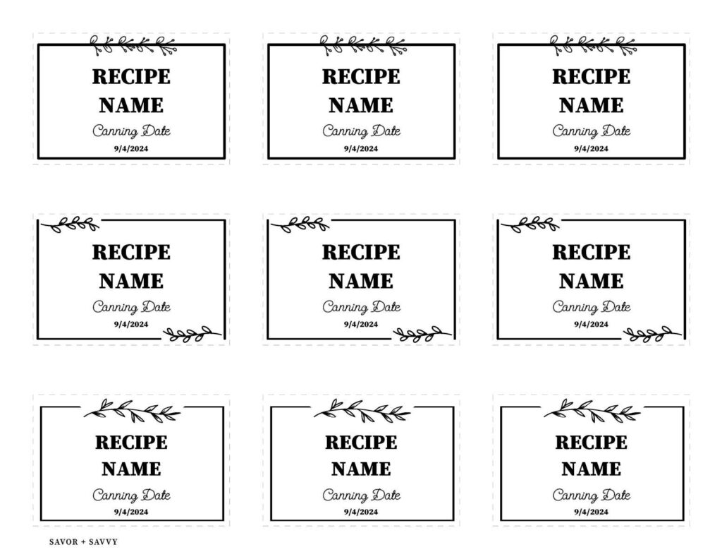 Free Printable & Editable Canning Labels Savor + Savvy In Free Editable Printable Labels Free Printable & Editable Canning Labels Savor + Savvy In Free Editable Printable Labels