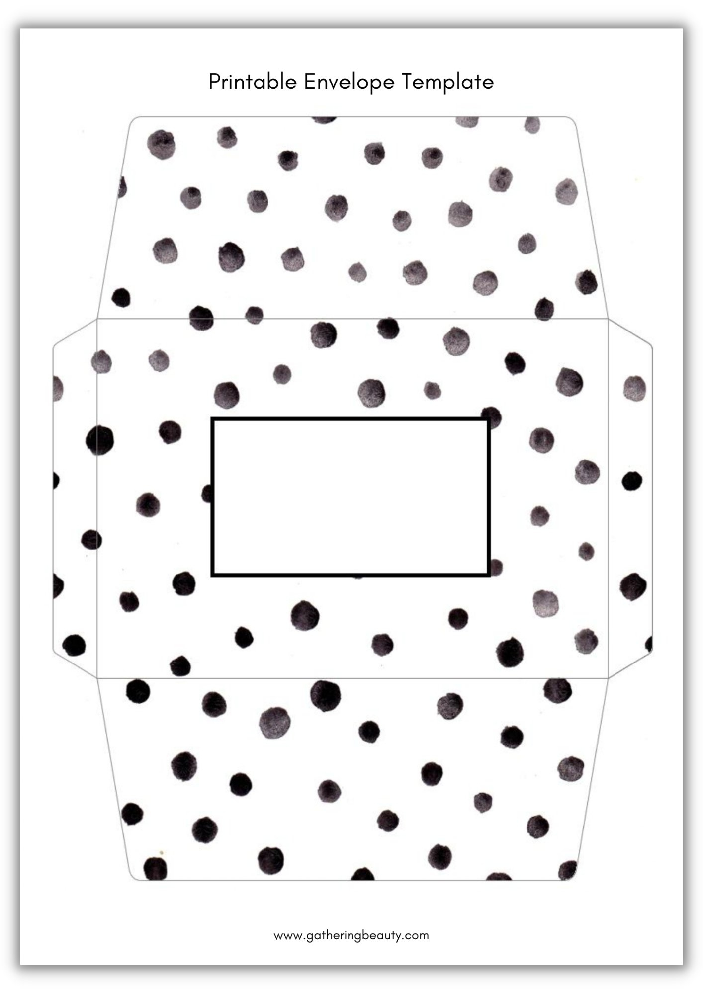 Free Printable Envelope Template — Gathering Beauty for Free Printable Gift Card Envelope Template