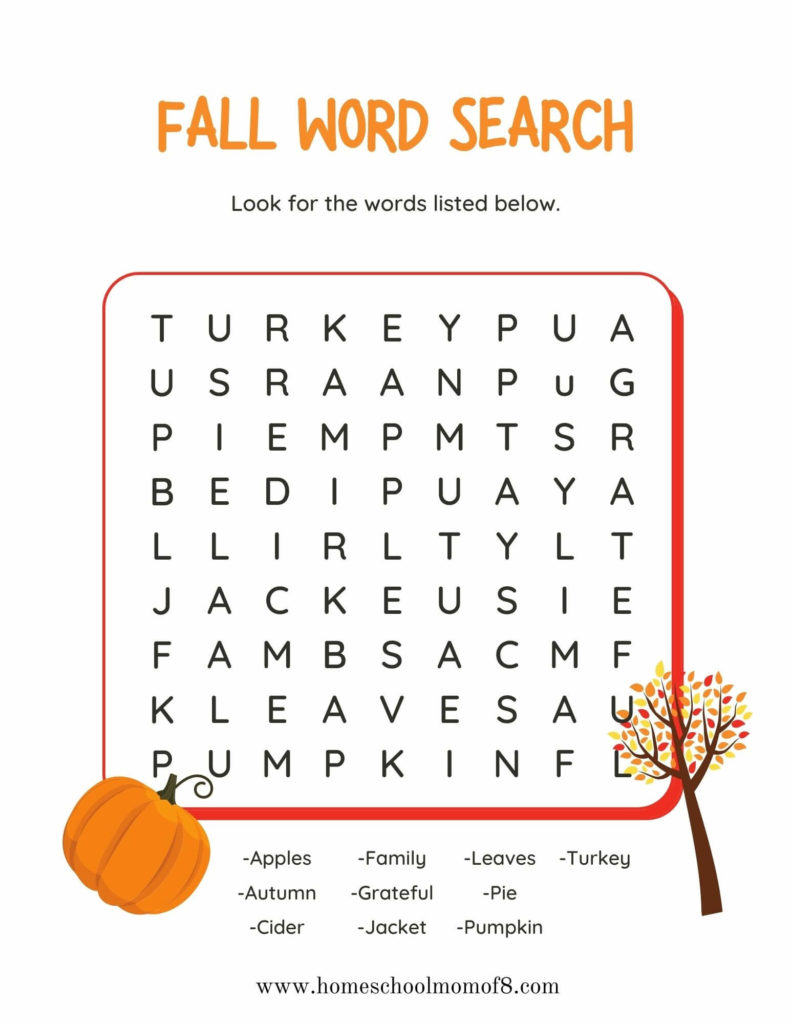 Free & Printable Fall Worksheets Homeschool Mom Of 8 Regarding Free Printable Autumn Worksheets Free & Printable Fall Worksheets Homeschool Mom Of 8 Regarding Free Printable Autumn Worksheets