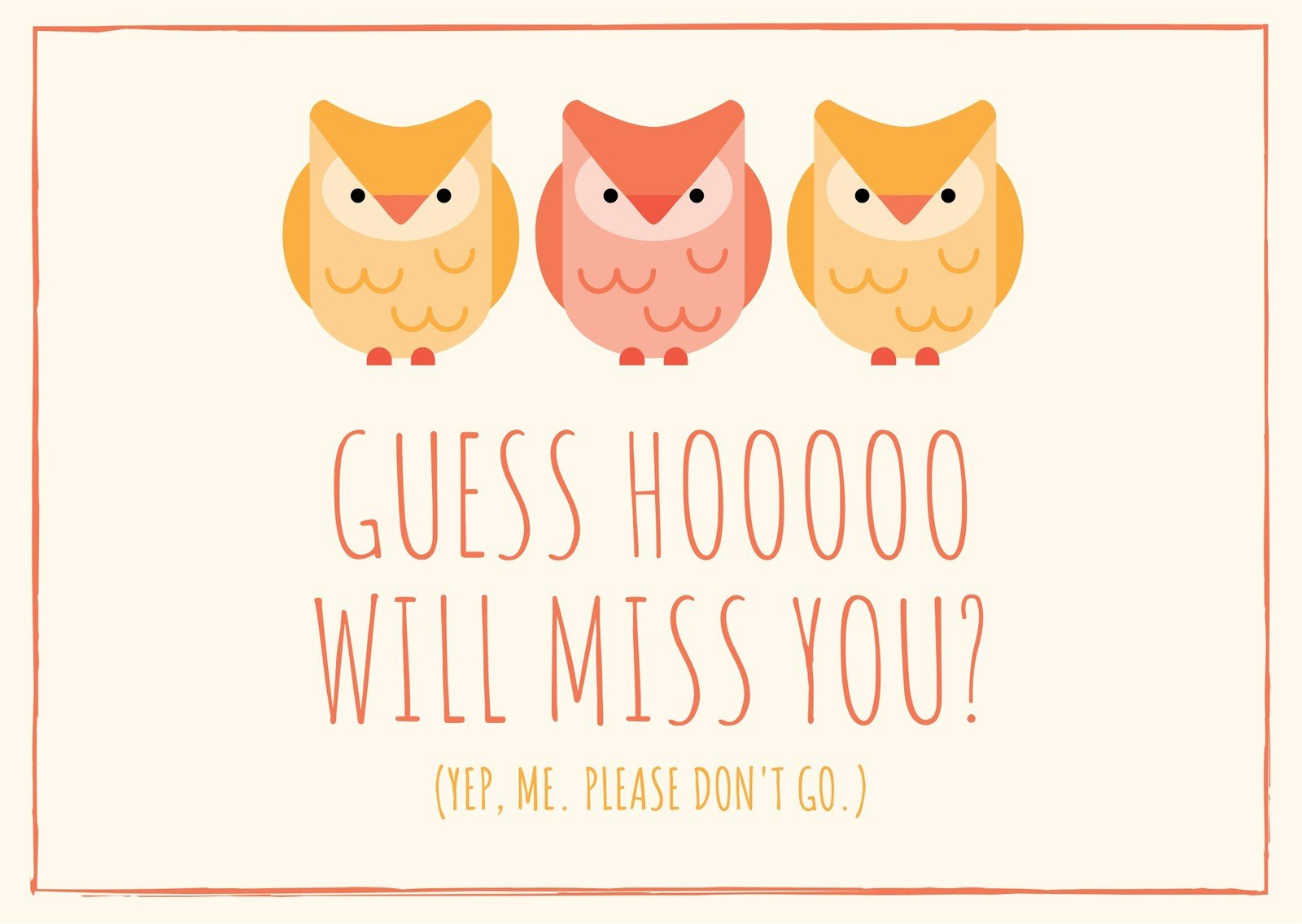 Free, Printable Farewell Card Templates To Personalize Online | Canva inside Free Printable We Will Miss You Greeting Cards