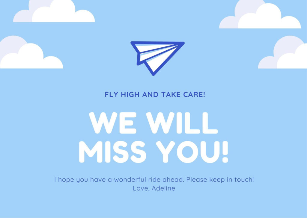Free, Printable Farewell Card Templates To Personalize Online | Canva Intended For Free Printable We Will Miss You Greeting Cards Free, Printable Farewell Card Templates To Personalize Online | Canva Intended For Free Printable We Will Miss You Greeting Cards