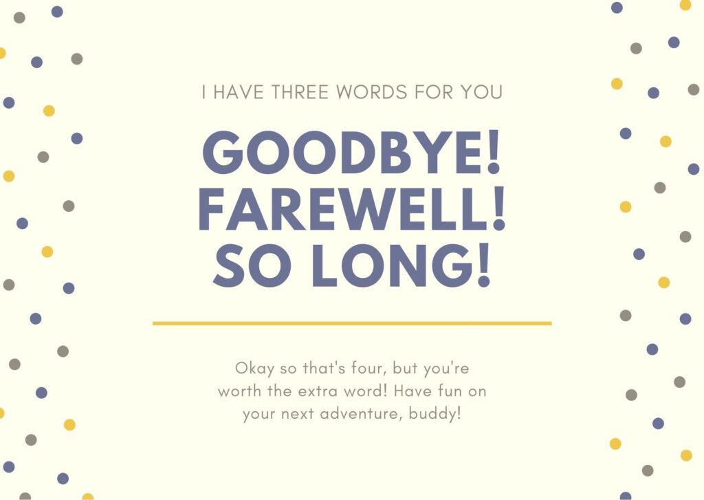 Free, Printable Farewell Card Templates To Personalize Online | Canva With Free Printable Farewell Card For Coworker Free, Printable Farewell Card Templates To Personalize Online | Canva With Free Printable Farewell Card For Coworker