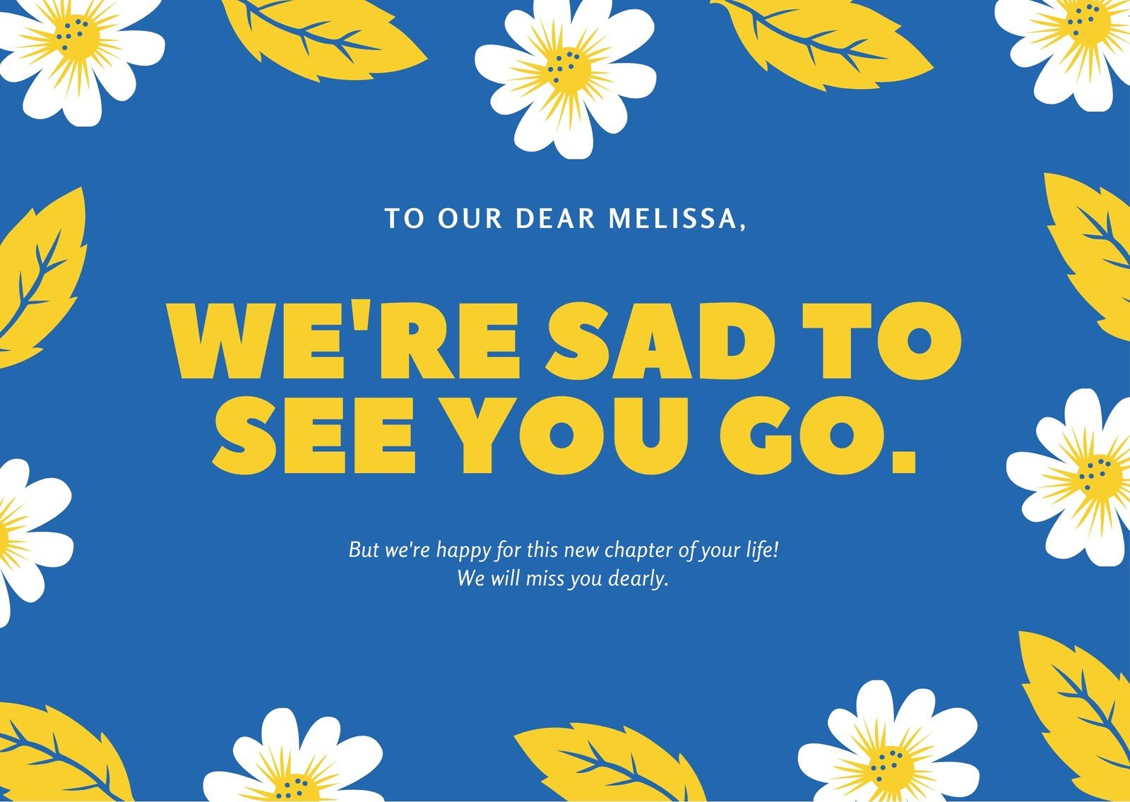 Free, Printable Farewell Card Templates To Personalize Online | Canva with Free Printable We Will Miss You Greeting Cards