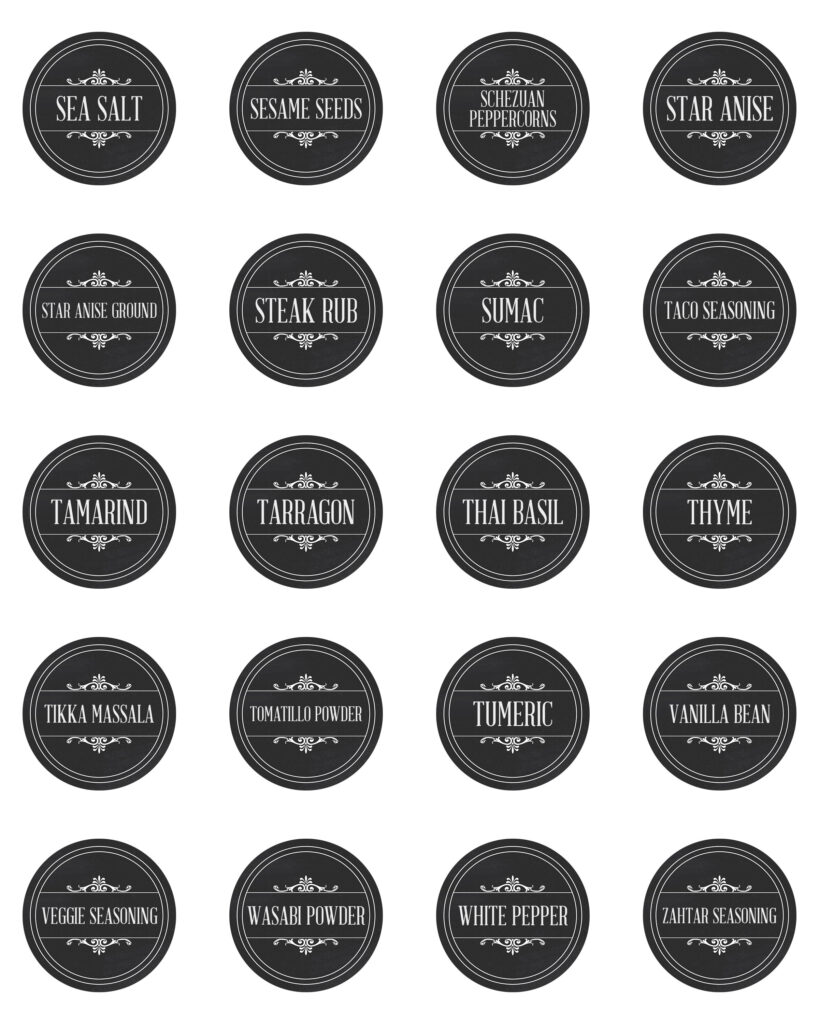 Free Printable Farmhouse Herb And Spice Labels The Cottage Market With Free Printable Spice Labels Free Printable Farmhouse Herb And Spice Labels The Cottage Market With Free Printable Spice Labels