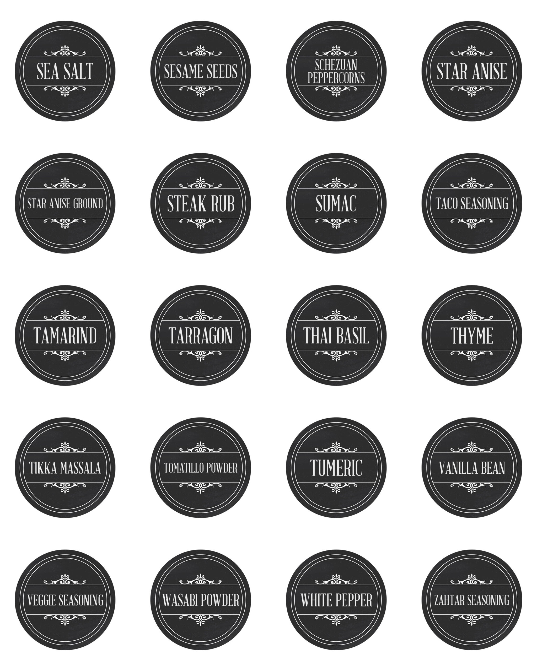Free Printable Farmhouse Herb And Spice Labels - The Cottage Market with Free Printable Spice Labels
