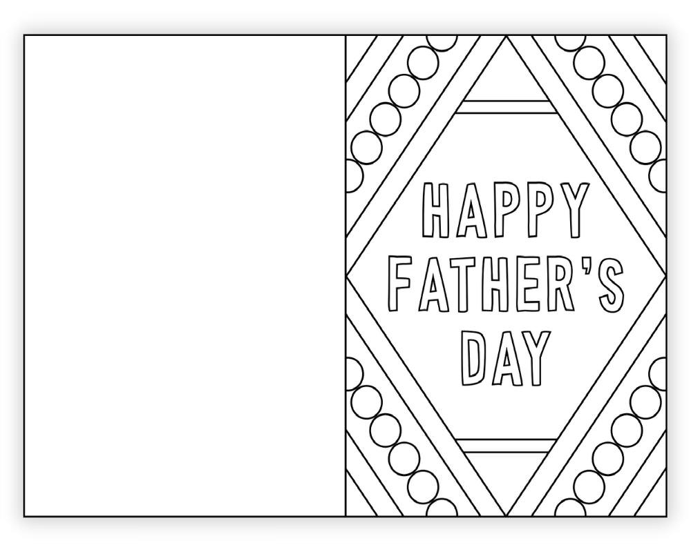 Free Printable Father&<h2>039;S Day Card To Color   The Craft At Home Family Within Free Happy Fathers Day Cards Printable