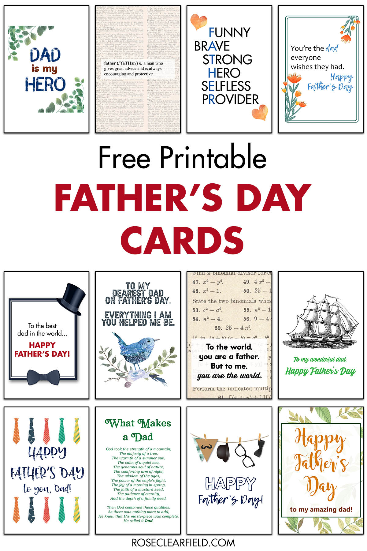 Free Printable Father&amp;#039;S Day Cards • Rose Clearfield intended for Free Printable Father&amp;amp;#039;s Day Card From Wife to Husband
