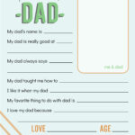 Free Printable Fathers Day Questionnaire   Printable Party Favors With Regard To Free Printable Dad Questionnaire