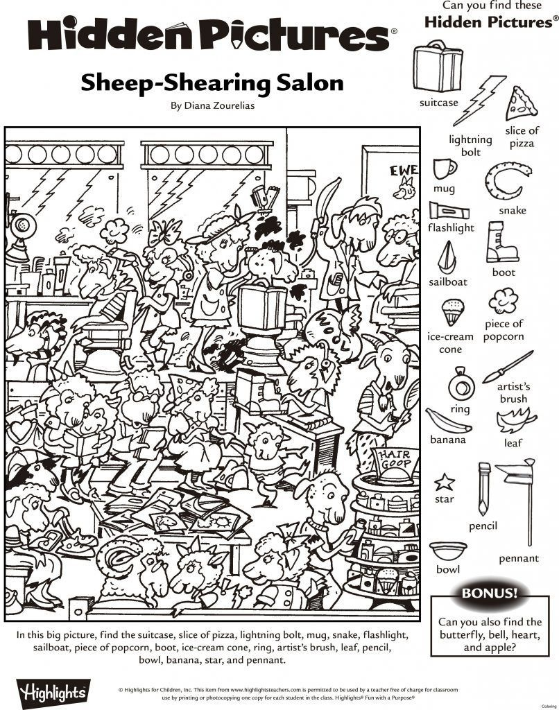 Free Printable Find The Hidden Objects Worksheets 0F8 - Worksheets regarding Free Printable Hidden Object Games