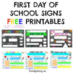 Free Printable First Day Of School Signs   Sincerely Saturday Regarding First Day Of School Printable Free
