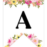 Free Printable Floral Alphabet Banner Letters   Lovely Planner Intended For Free Printable Whole Alphabet Banner