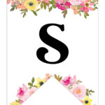 Free Printable Floral Alphabet Banner Letters   Lovely Planner Pertaining To Free Printable Banner Letters