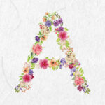 Free Printable Floral Monograms   The Cottage Market Within Free Printable Flower Letters