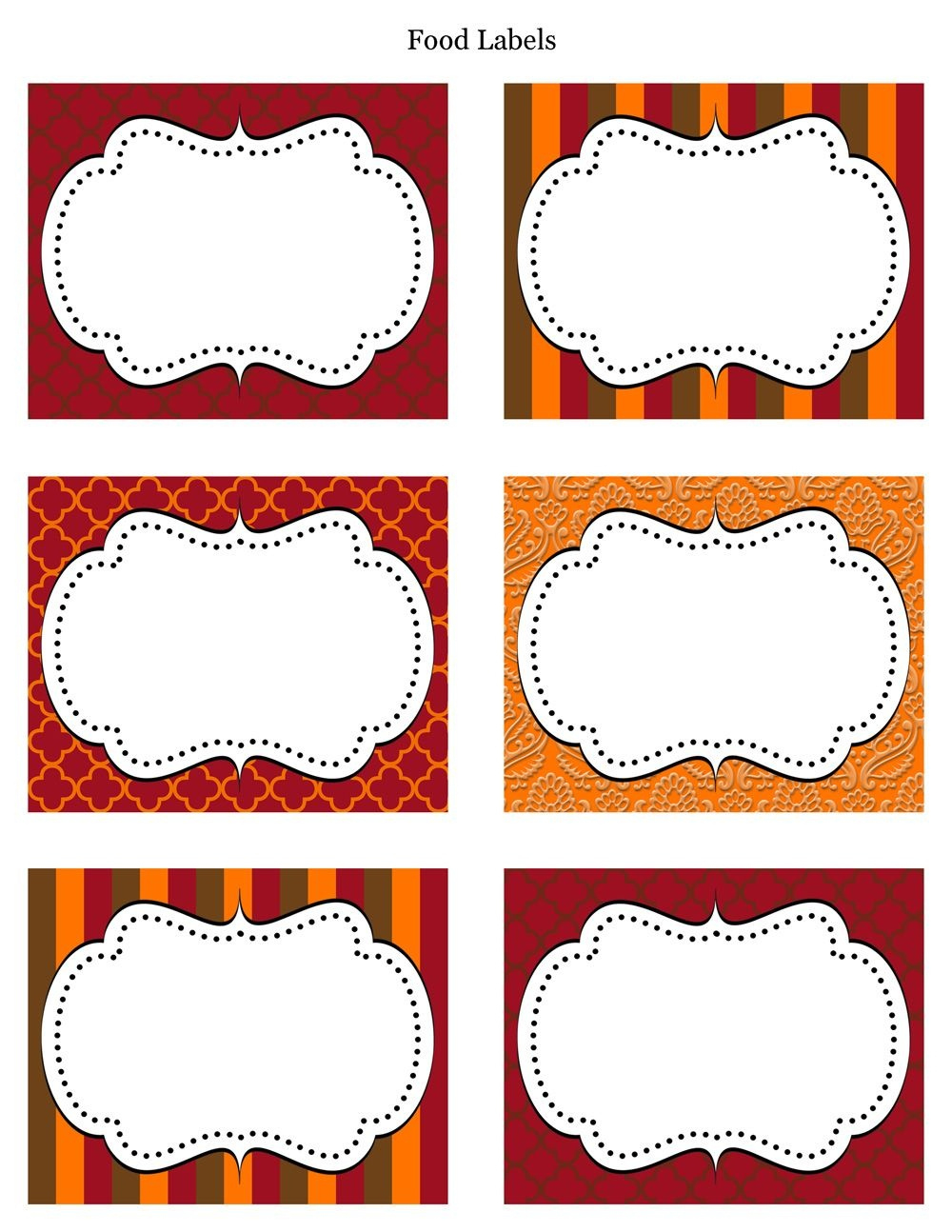 Free Printable Food Tags - Printable Party Favors pertaining to Free Printable Food Tags For Buffet
