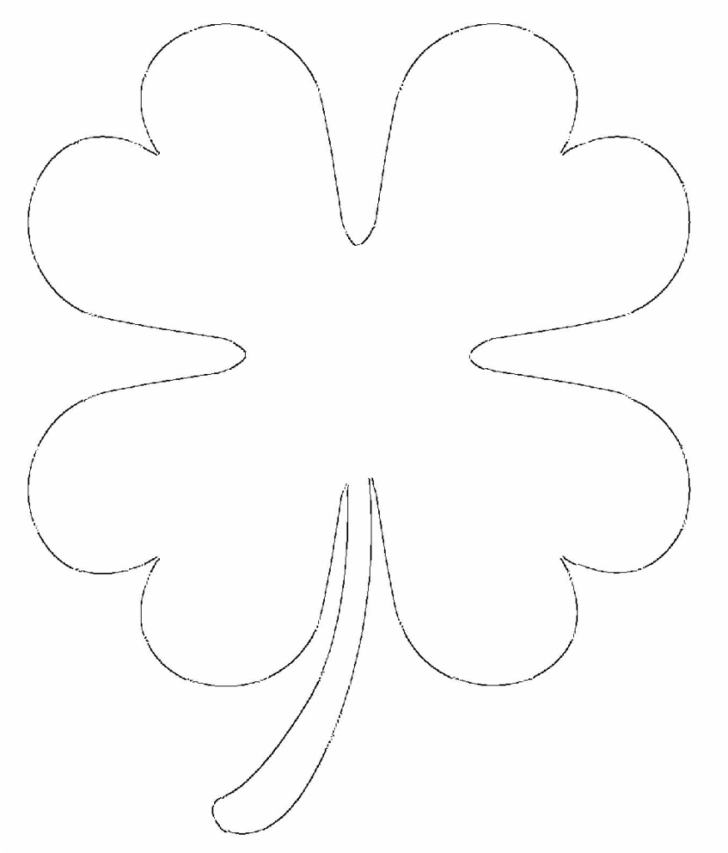 Four Leaf Clover Template Printable Free