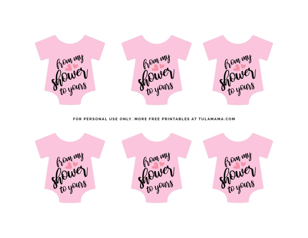 Free Printable "From My Shower To Yours" Gift Tags Tulamama Pertaining To Free Printable Baby Shower Labels And Tags Free Printable "From My Shower To Yours" Gift Tags Tulamama Pertaining To Free Printable Baby Shower Labels And Tags