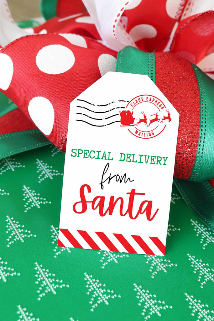 Free Printable "From Santa" Gift Tags For Christmas Aubree Originals Intended For Free Printable Santa Gift Tags Free Printable "From Santa" Gift Tags For Christmas Aubree Originals Intended For Free Printable Santa Gift Tags