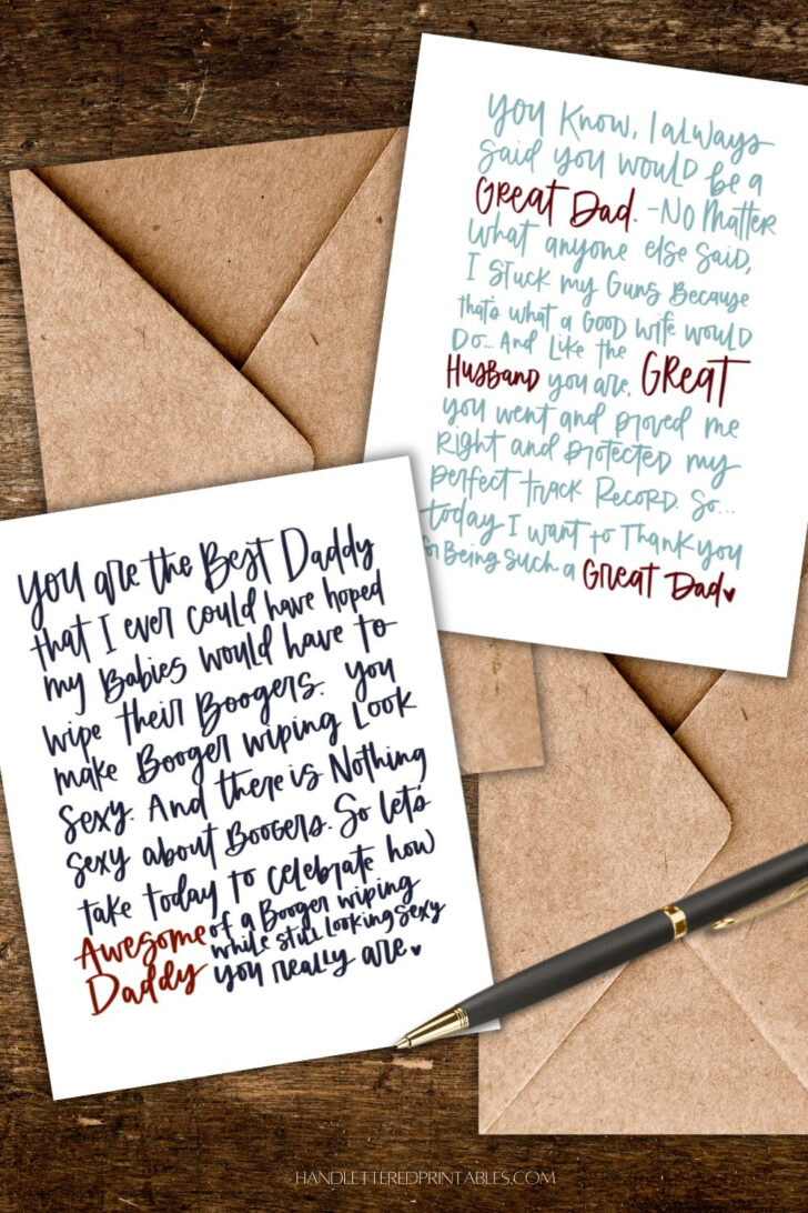 Free Printable Father’s Day Card From Wife to Husband