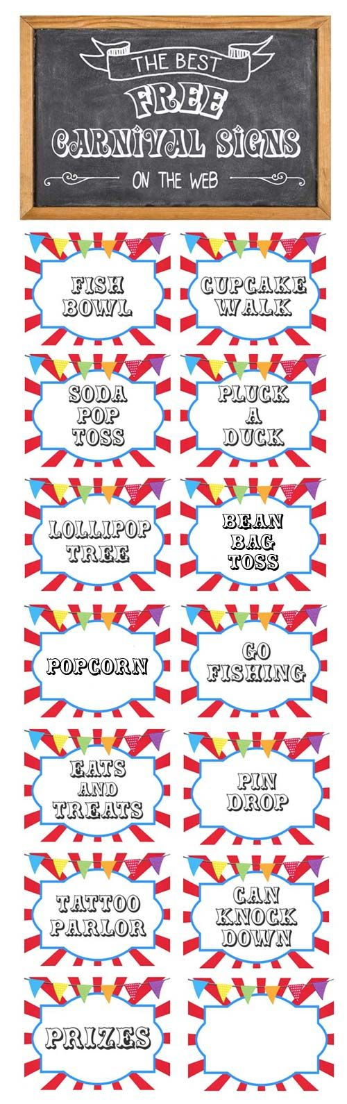 Free Printable Game Signs with regard to Free Printable Carnival Signs