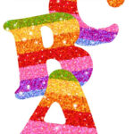 Free Printable Glitter Letters, Free Printable Alphabet Throughout Free Printable Rainbow Letters