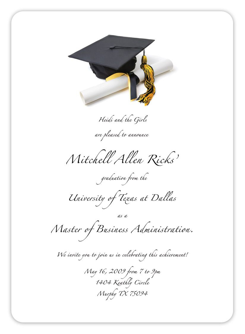Free Printable Graduation Invitation Templates 2013 - Invitation with regard to Free Printable Graduation Announcements