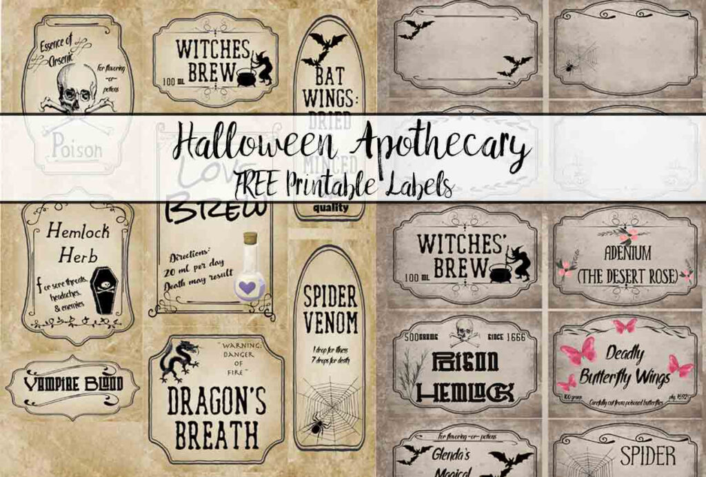 Free Printable Halloween Apothecary Labels: 16 Designs Plus Blanks! With Regard To Free Printable Halloween Labels Free Printable Halloween Apothecary Labels: 16 Designs Plus Blanks! With Regard To Free Printable Halloween Labels