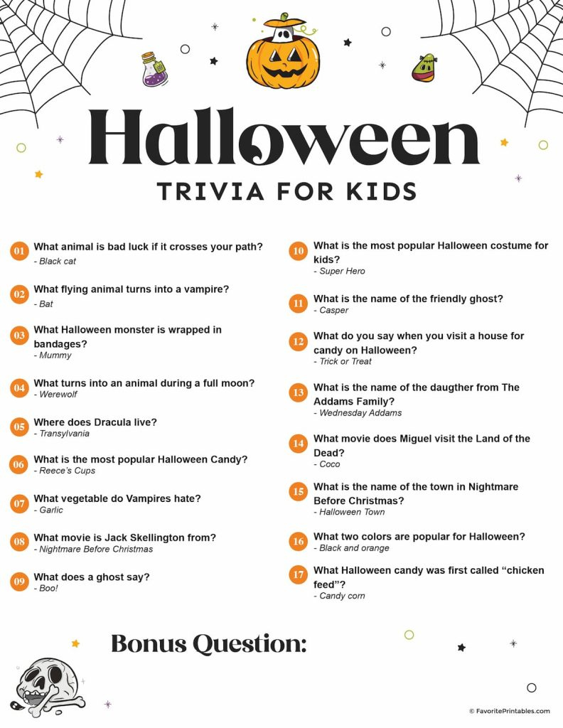Free Printable Halloween Trivia For Kids Favorite Printables Inside Halloween Trivia Questions And Answers Free Printable Free Printable Halloween Trivia For Kids Favorite Printables Inside Halloween Trivia Questions And Answers Free Printable