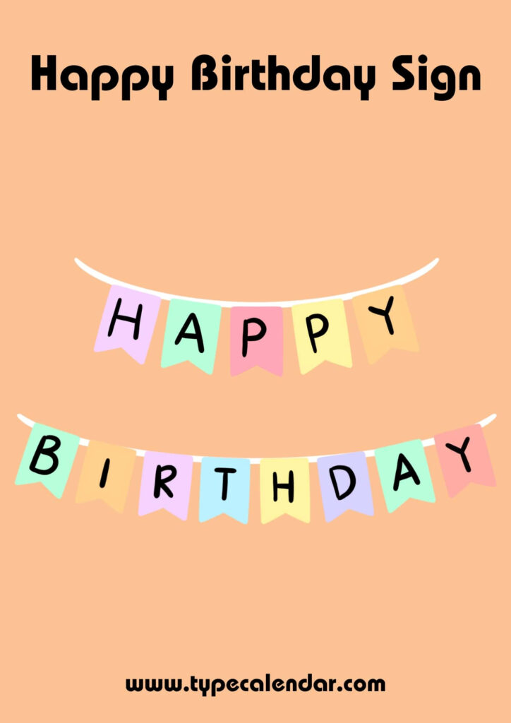 Free Printable Happy Birthday Sign Templates [Pdf, Word] Yard, Cake Inside Free Printable Party Signs