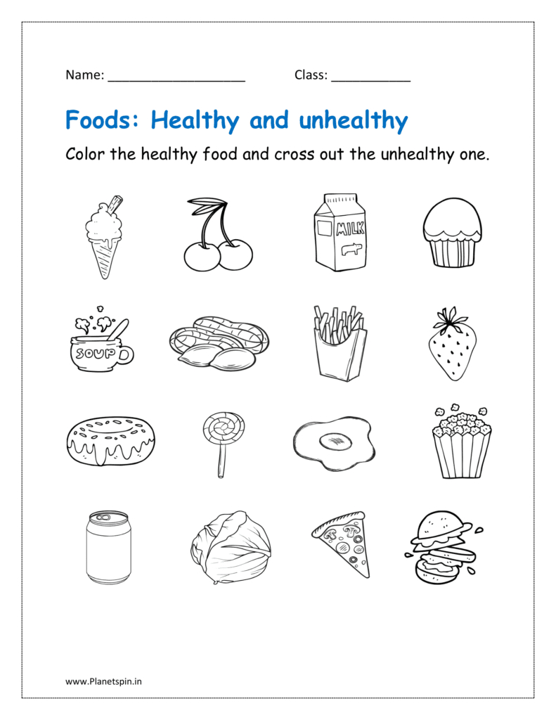 Free Printable Healthy Food Worksheets | Planetspin.in Intended For Free Printable Healthy Eating Worksheets Free Printable Healthy Food Worksheets | Planetspin.in Intended For Free Printable Healthy Eating Worksheets