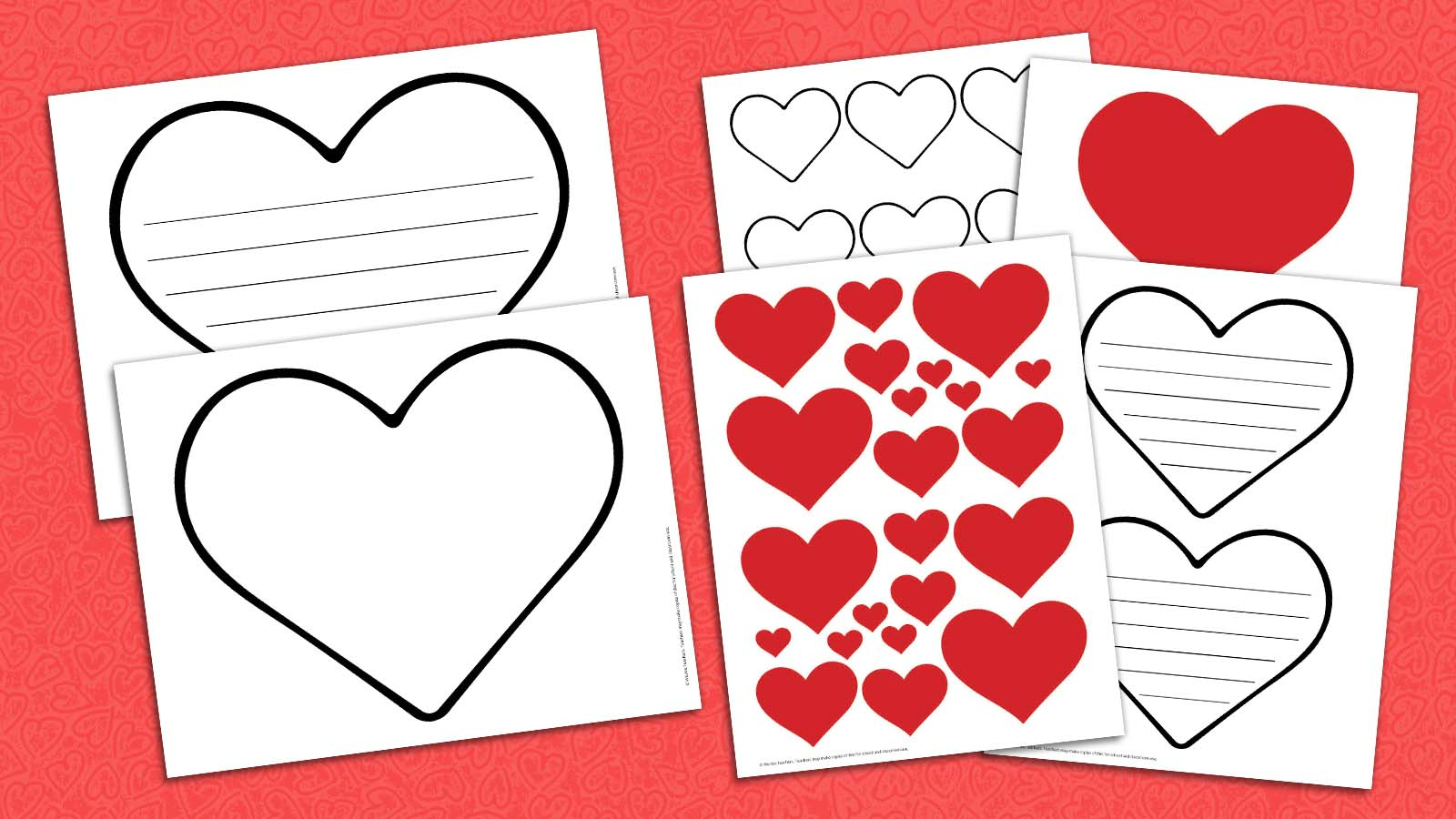 Free Printable Heart Bundle throughout Free Printable Valentine Heart Patterns